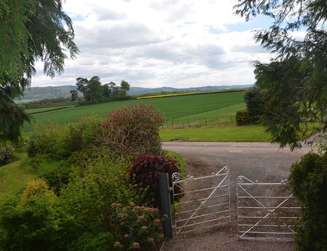 View from Upper Newton Farm gates at Upper Newton Farm