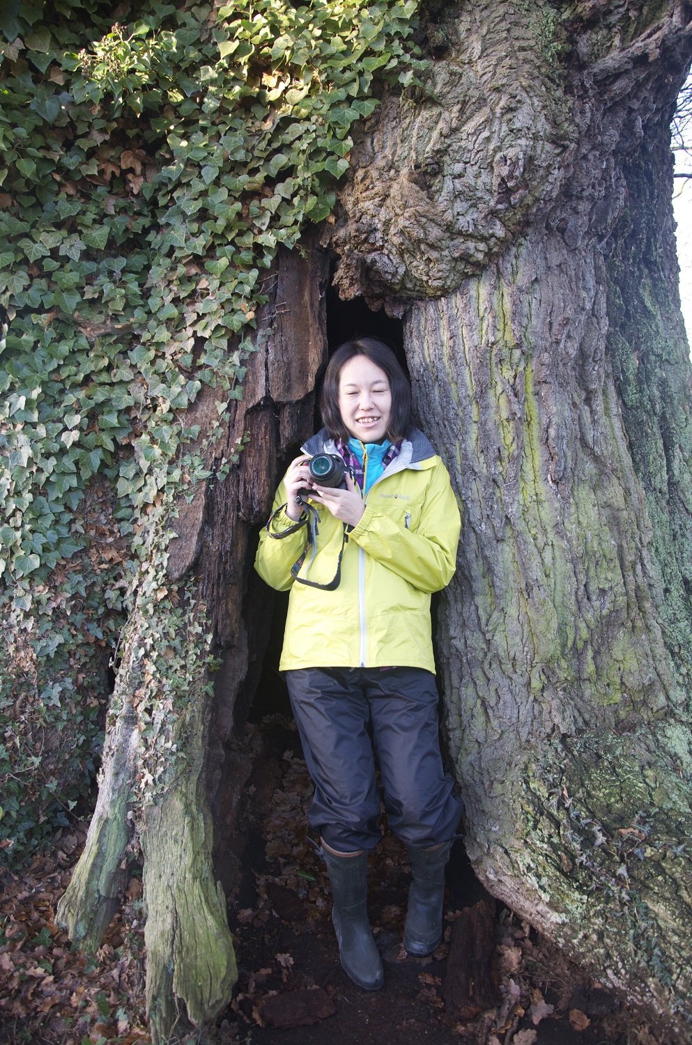 New Year Guest in the 500 year old Oak in Eardisley we took her walking on top of Hay Bluff
